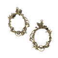 Zinc Alloy Wreath Charm Pendant for DIY Necklace Bracelet Jewelry Making view 3