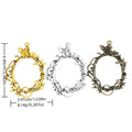 Zinc Alloy Wreath Charm Pendant for DIY Necklace Bracelet Jewelry Making view 1
