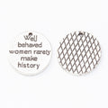 Zinc Alloy Letter Circle Charm Pendant for DIY Necklace Bracelet Jewelry Making view 2