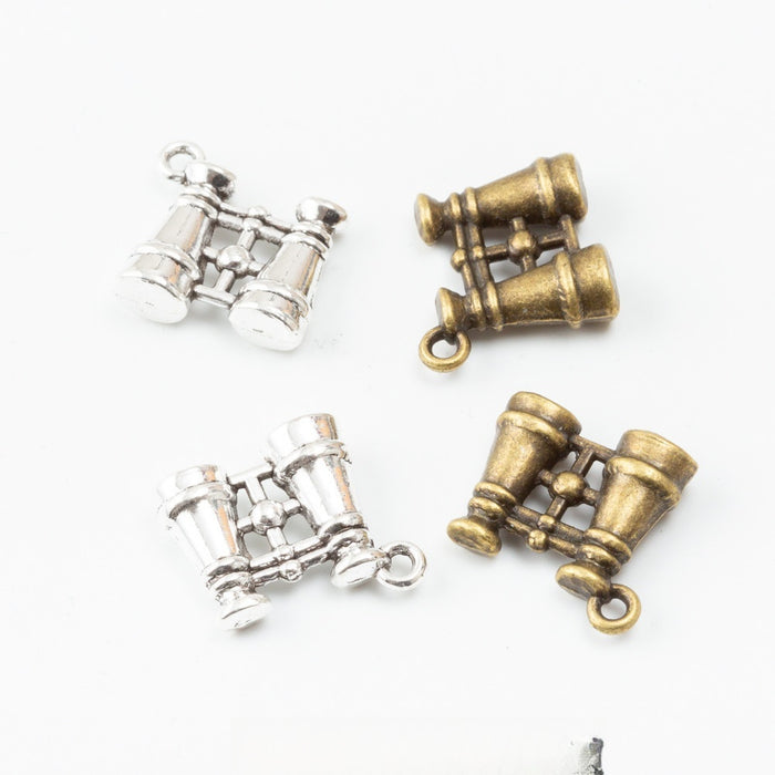 Zinc Alloy Binoculars Charm Pendant No.409094 for DIY Necklace Bracelet Jewelry Making