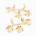 Zinc Alloy Plum Blossom Branch Charm Pendant for DIY Necklace Bracelet Jewelry Making view 4