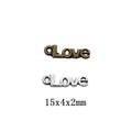 Zinc Alloy Love Letters Charm Pendant No.030105 for DIY Necklace Bracelet Jewelry Making view 1