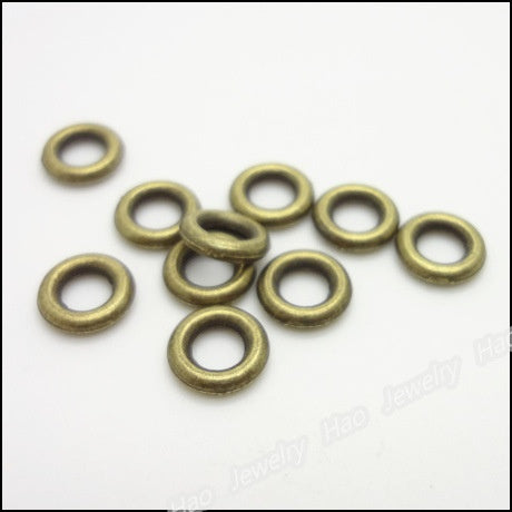 Vintage Alloy 8mm Round Ring Connector In Antique Bronze For DIY Jewelry Accessories