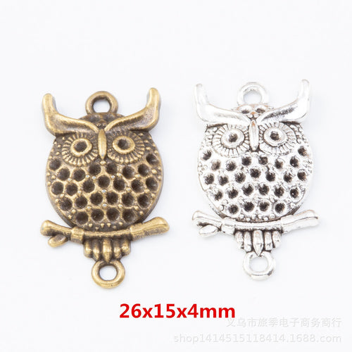 Zinc Alloy Owl Charm Pendant No.528125 for DIY Necklace Bracelet Jewelry Making