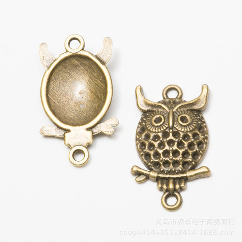 Zinc Alloy Owl Charm Pendant No.528125 for DIY Necklace Bracelet Jewelry Making