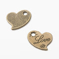 Zinc Alloy LOVE Heart Charm Pendant for DIY Necklace Bracelet Jewelry Making view 2