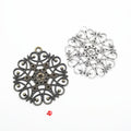 Zinc Alloy Flower Charm Pendant No.738320 for DIY Necklace Bracelet Jewelry Making view 1