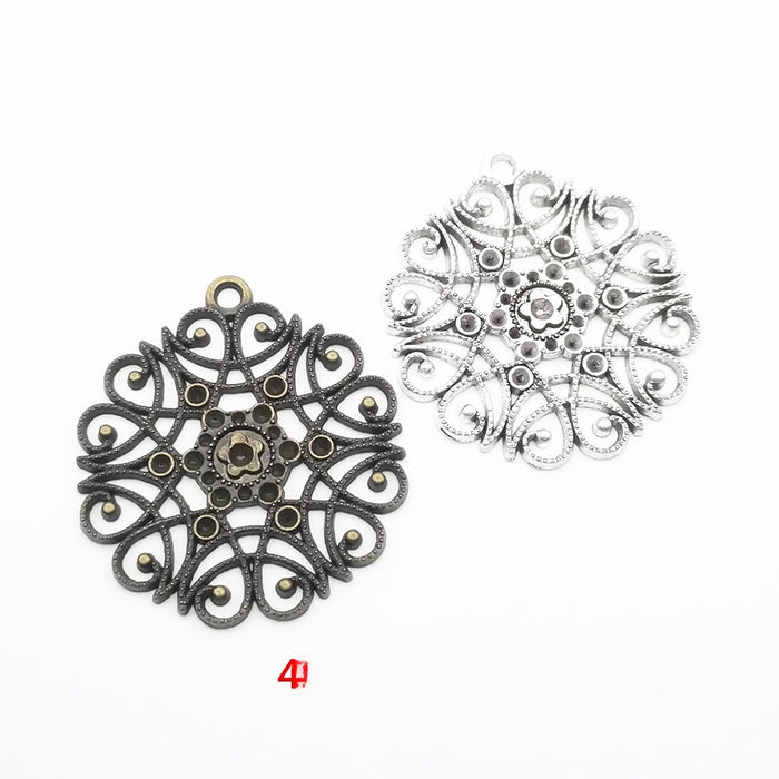 Zinc Alloy Flower Charm Pendant No.738320 for DIY Necklace Bracelet Jewelry Making