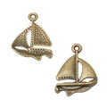 Zinc Alloy Sailboat Charm Pendant No.007569 for DIY Necklace Bracelet Jewelry Making view 2