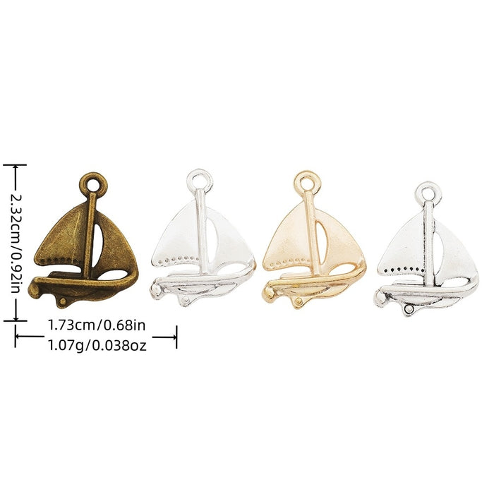 Zinc Alloy Sailboat Charm Pendant No.007569 for DIY Necklace Bracelet Jewelry Making