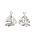 Zinc Alloy Sailboat Charm Pendant No.007569 for DIY Necklace Bracelet Jewelry Making view 4
