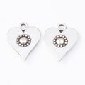 Zinc Alloy Heart Charm Pendant No.096559 for DIY Necklace Bracelet Jewelry Making view 3
