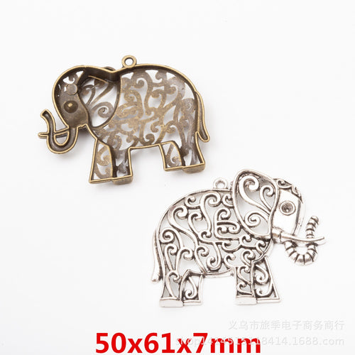 Zinc Alloy Elephant Charm Pendant No.022124 for DIY Necklace Bracelet Jewelry Making