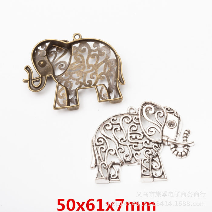 Zinc Alloy Elephant Charm Pendant No.022124 for DIY Necklace Bracelet Jewelry Making