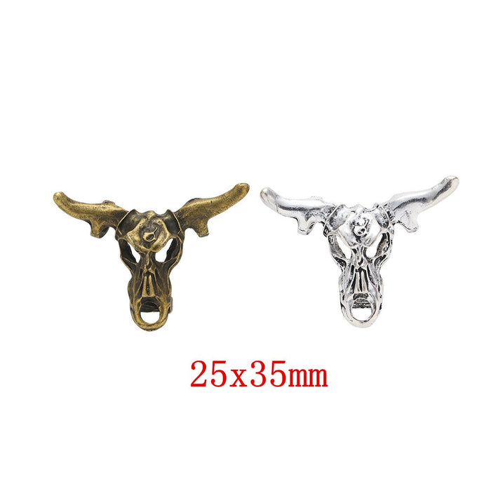 Zinc Alloy Bull Head Charm Pendant No.010179 for DIY Necklace Bracelet Jewelry Making