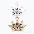 Zinc Alloy Crown Charm Pendant No.322431 for DIY Necklace Bracelet Jewelry Making view 1