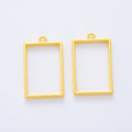 Zinc Alloy Rectangle Bezel Charm Pendant for DIY Necklace Bracelet Jewelry Making view 4