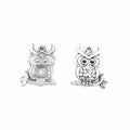 Zinc Alloy Owl Charm Pendant No.671060 for DIY Necklace Bracelet Jewelry Making view 3