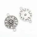 Zinc Alloy Rose Charm Pendant No.788606 for DIY Necklace Bracelet Jewelry Making view 3