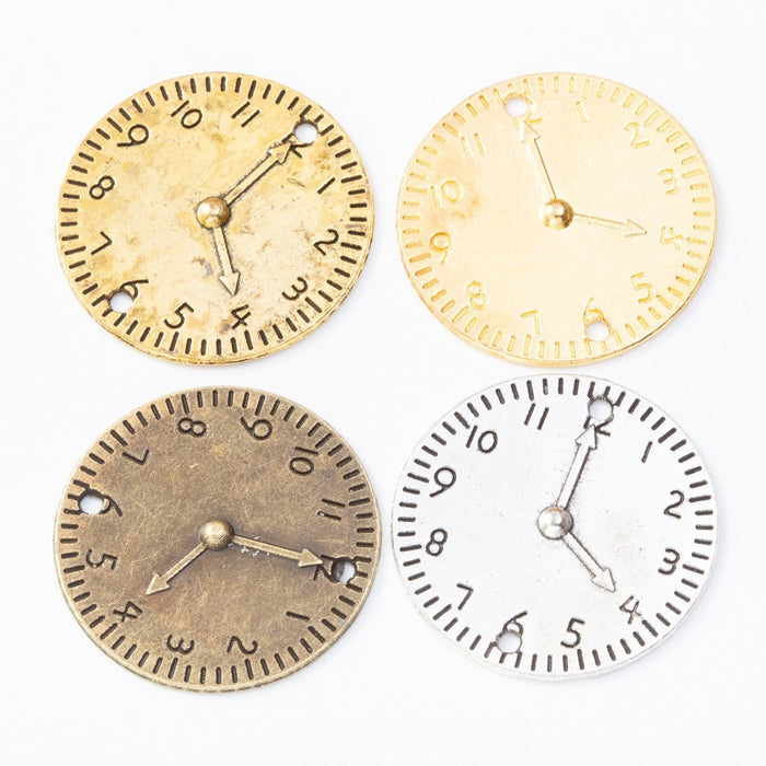 Zinc Alloy Clock Charm Pendant No.687433 for DIY Necklace Bracelet Jewelry Making