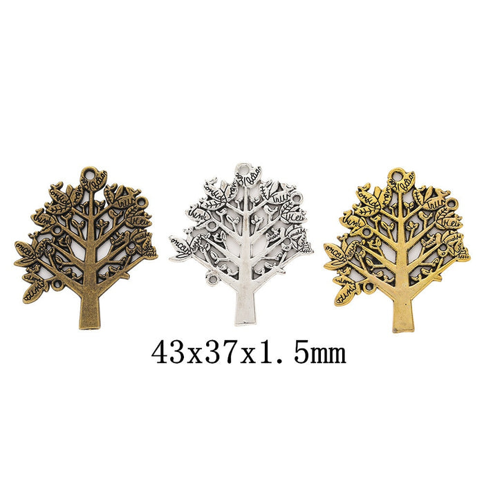 Vintage Alloy Tree Pendant Charm For DIY Jewelry Accessories Necklace And Craft Making