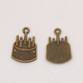 Zinc Alloy Birthday Cake Charm Pendant for DIY Necklace Bracelet Jewelry Making view 2