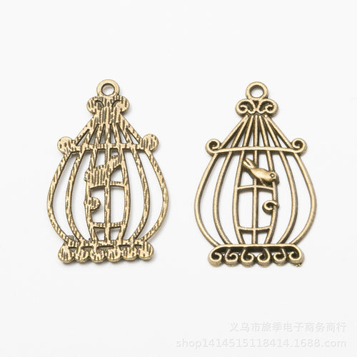 Zinc Alloy Birdcage Charm Pendant No.330078 for DIY Necklace Bracelet Jewelry Making