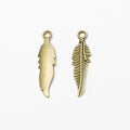 Zinc Alloy Feather Leaf Charm Pendant No.274978 for DIY Necklace Bracelet Jewelry Making view 2