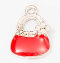 Gold Tone Handbag Charm with Flower and Four Enamel Colors view 9