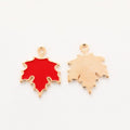 Enamel Maple Leaf Alloy Charm in 8 Pictured Options view 7