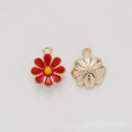 Daisy Flower Enamel Metal Charm in Seven Petal Colors view 12