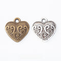 Zinc Alloy Heart Charm Pendant No.055977 for DIY Necklace Bracelet Jewelry Making view 1