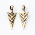 Zinc Alloy Arrowhead Charm Pendant for DIY Necklace Bracelet Jewelry Making view 2