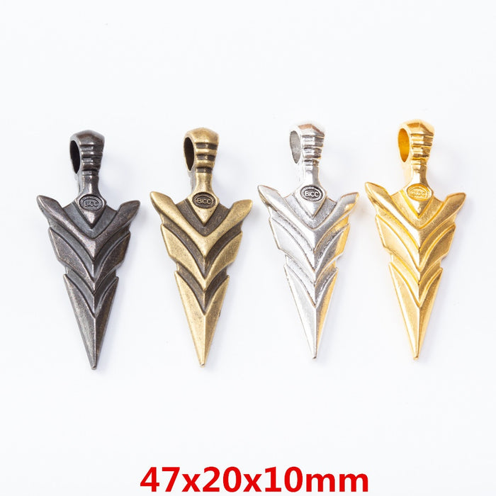 Zinc Alloy Arrowhead Charm Pendant for DIY Necklace Bracelet Jewelry Making