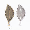 Zinc Alloy Leaf Charm Pendant No.366226 for DIY Necklace Bracelet Jewelry Making view 1