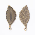 Zinc Alloy Leaf Charm Pendant No.366226 for DIY Necklace Bracelet Jewelry Making view 2