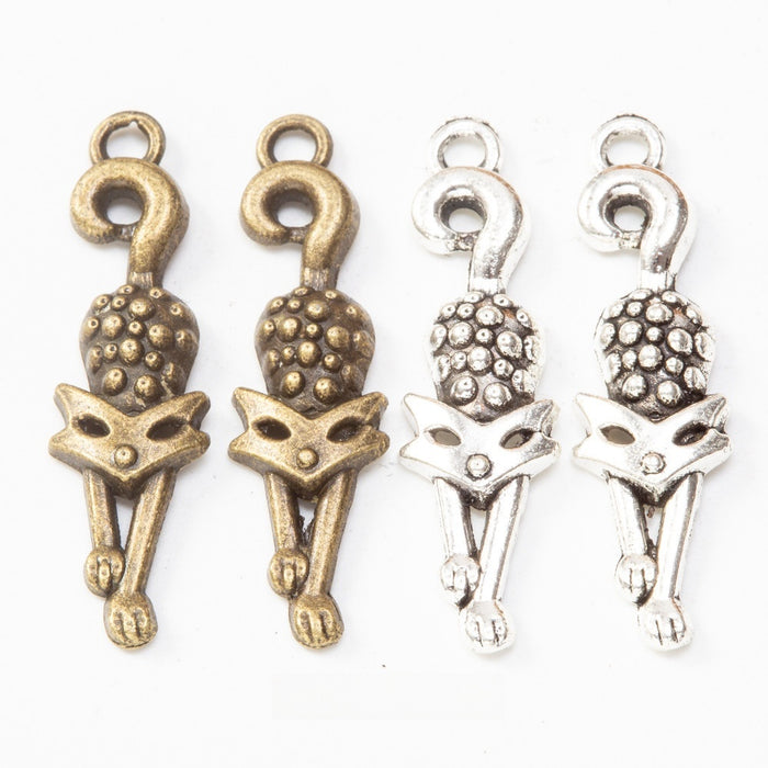 Zinc Alloy Fox Charm Pendant for DIY Necklace Bracelet Jewelry Making