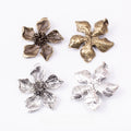 Zinc Alloy Flower Charm Pendant No.333998 for DIY Necklace Bracelet Jewelry Making view 1