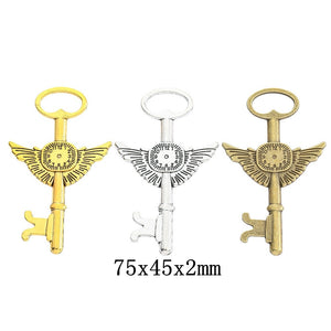 Zinc Alloy Key Charm Pendant No.586501 for DIY Necklace Bracelet Jewelry Making