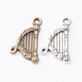 Zinc Alloy Harp Charm Pendant for DIY Necklace Bracelet Jewelry Making view 1