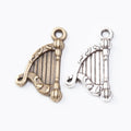 Zinc Alloy Harp Charm Pendant for DIY Necklace Bracelet Jewelry Making view 5