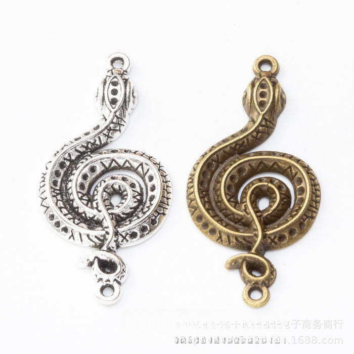 Zinc Alloy Snake Charm Pendant No.400696 for DIY Necklace Bracelet Jewelry Making