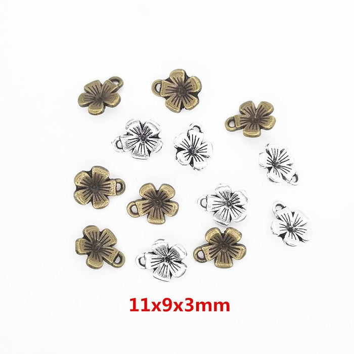 Zinc Alloy Flower Charm Pendant No.116615 for DIY Necklace Bracelet Jewelry Making