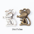 Zinc Alloy Mouse Charm Pendant No.109619 for DIY Necklace Bracelet Jewelry Making view 1