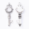 13mm Zinc Alloy Key Setting Charm Pendant for DIY Necklace Bracelet Jewelry Making view 3