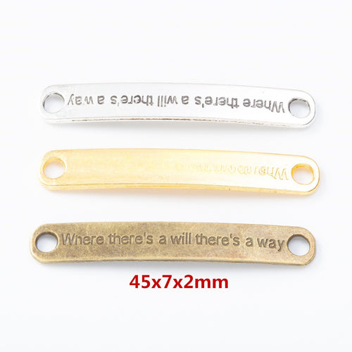 Zinc Alloy Letter Plate Jewelry Findings Accessories for DIY Jewelry Making