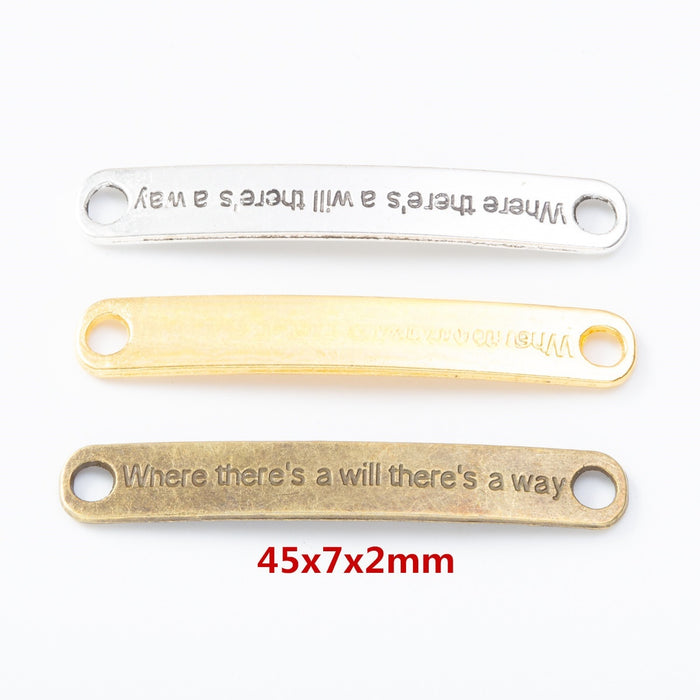 Zinc Alloy Letter Plate Jewelry Findings Accessories for DIY Jewelry Making