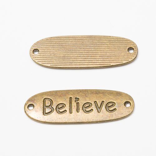 Zinc Alloy Believe Plaque Jewelry Findings Accessories for DIY Jewelry Making