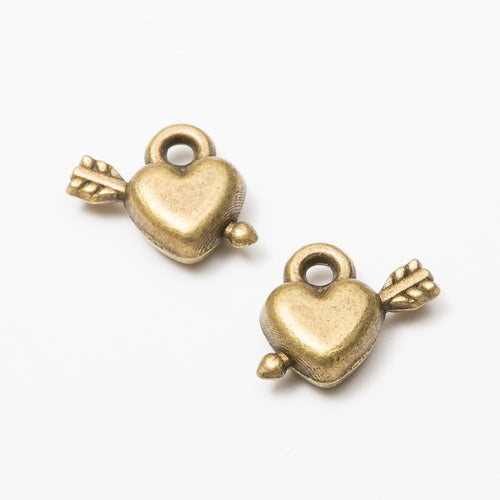 Zinc Alloy Heart Charm Pendant No.517109 for DIY Necklace Bracelet Jewelry Making