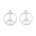 Zinc Alloy Peace Sign Charm Pendant No.107750 for DIY Necklace Bracelet Jewelry Making view 3